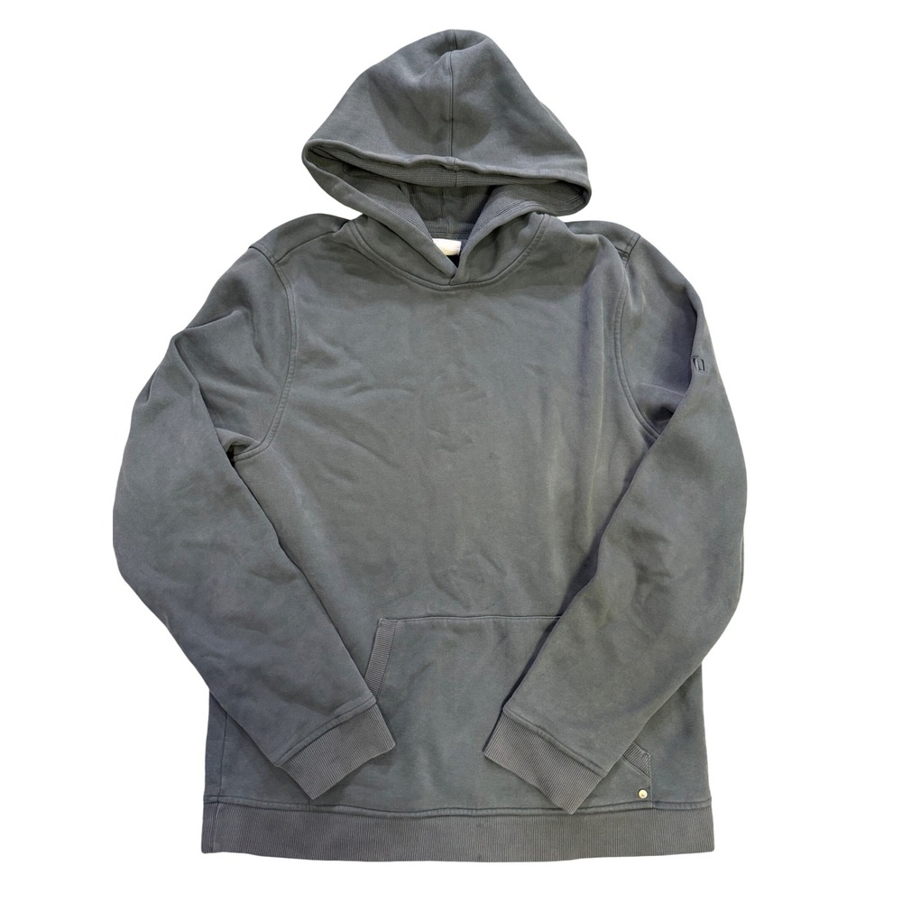 Vuori Mens Organic Cotton Pullover Hoodie Charcoal Gray V299 Size Large